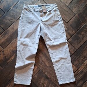 Express Light Blue Ankle Cropped Jeans